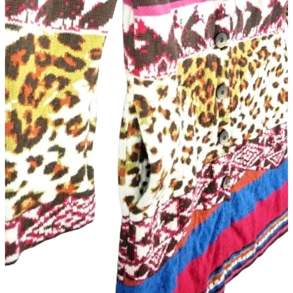 Anthropologie ALDOMARTINS Mariana Cardigan Sweater XS Colorful Wool Blend Knit - Picture 8 of 11